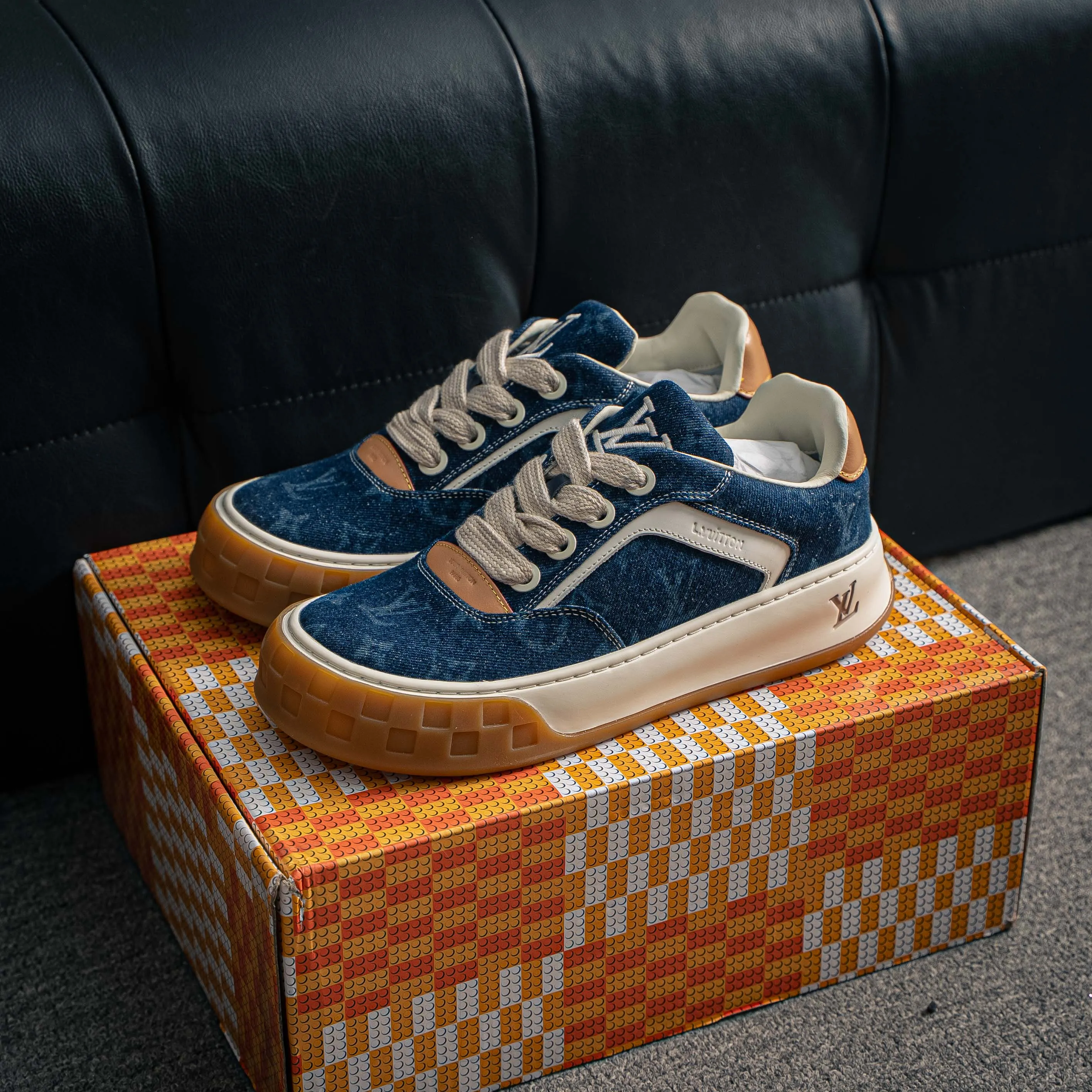 Premium -- LOUIS VUITTON Tilted Series｜2026 LV Tilted Low Sneakers Series Low-Top Retro Skate Shoes Men Shoes｜